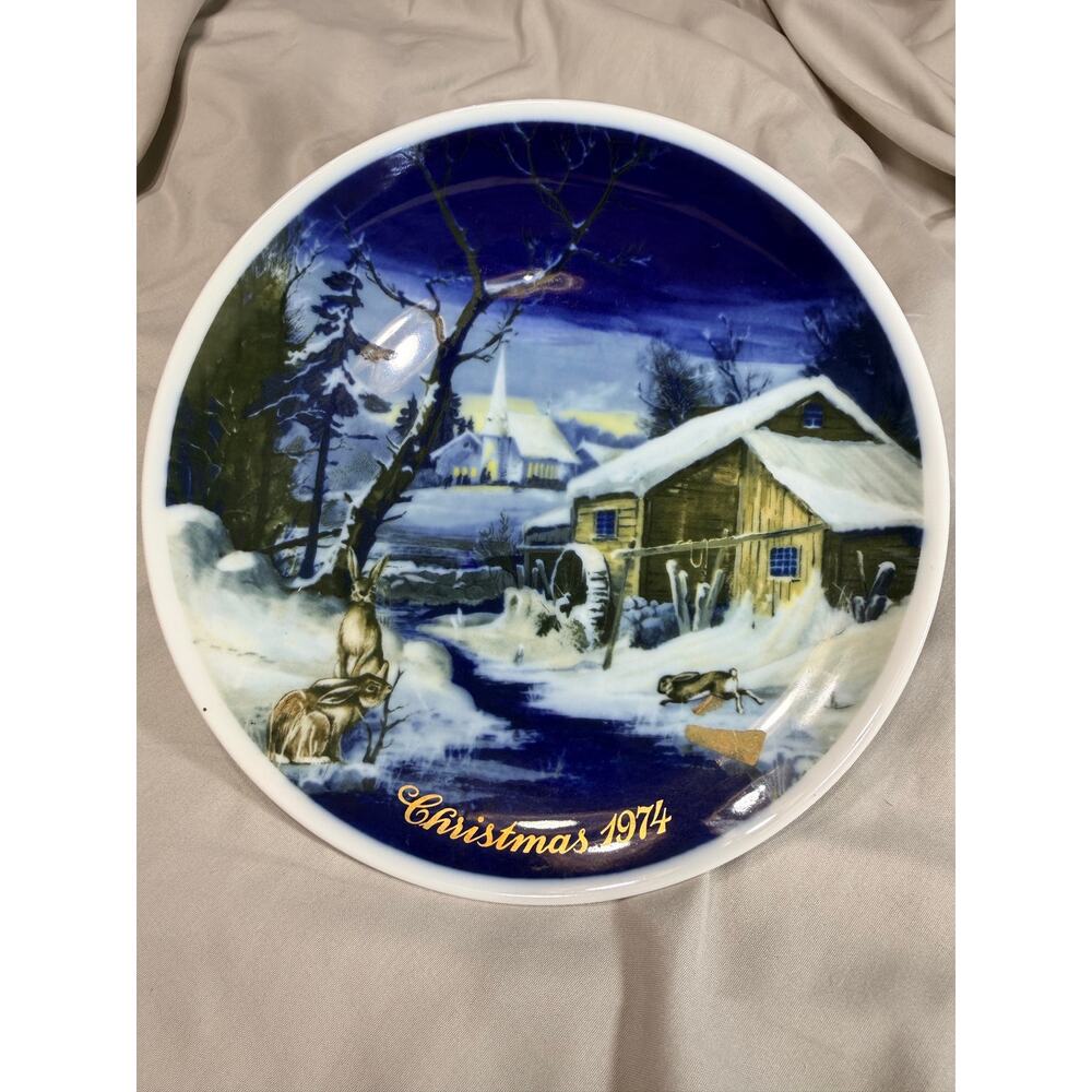 Vintage Royal Bayreuth Bavaria Germany 1974 Christmas Plate 3rd Limited Edition